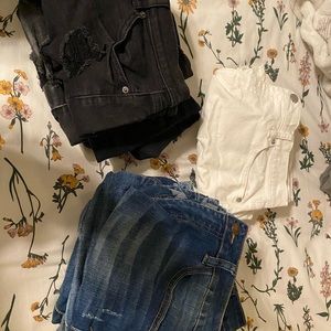 13 black pairs of jean shorts. great quality!